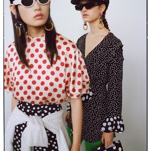 Zara polka dot skort dress